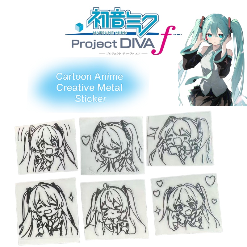 Tablet Accessories Set - Adesivos metálicos 3D do personagem de
