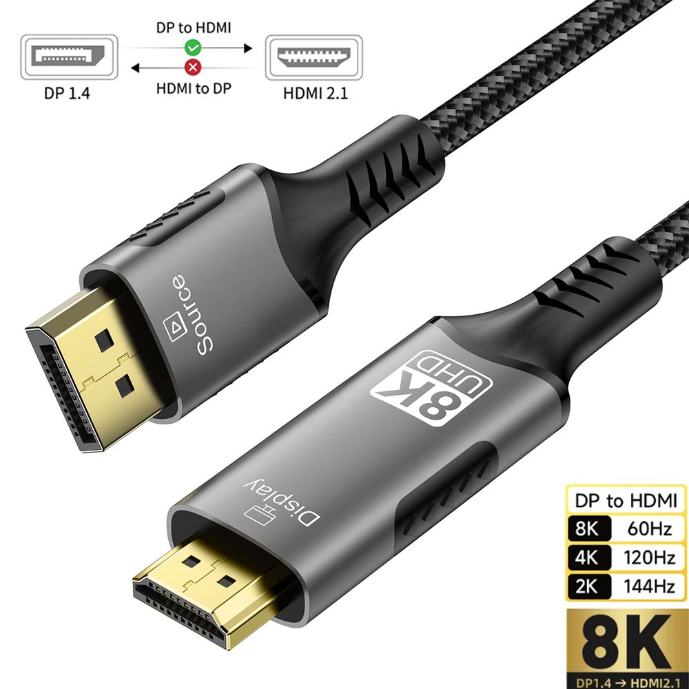 Tablet Lap Desk - Cabo DisplayPort para HDMI 8K DP1.4