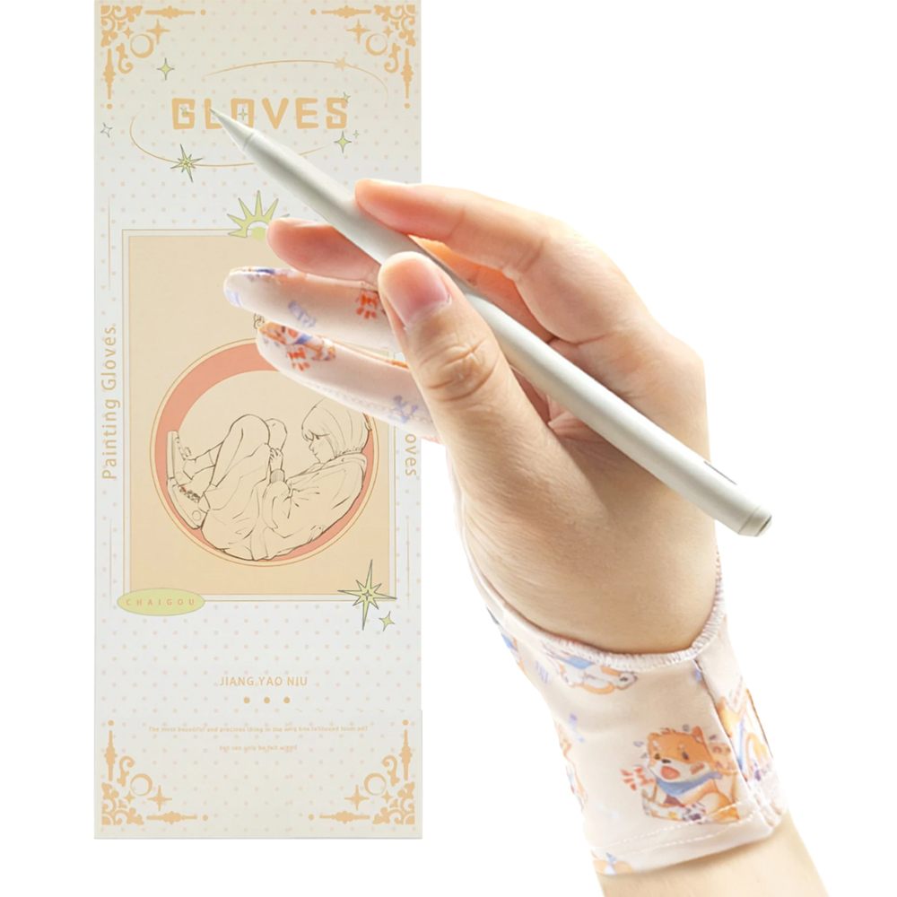 Luva antiderrapante de três ca - Drawing Glove Artist avaliação e preço