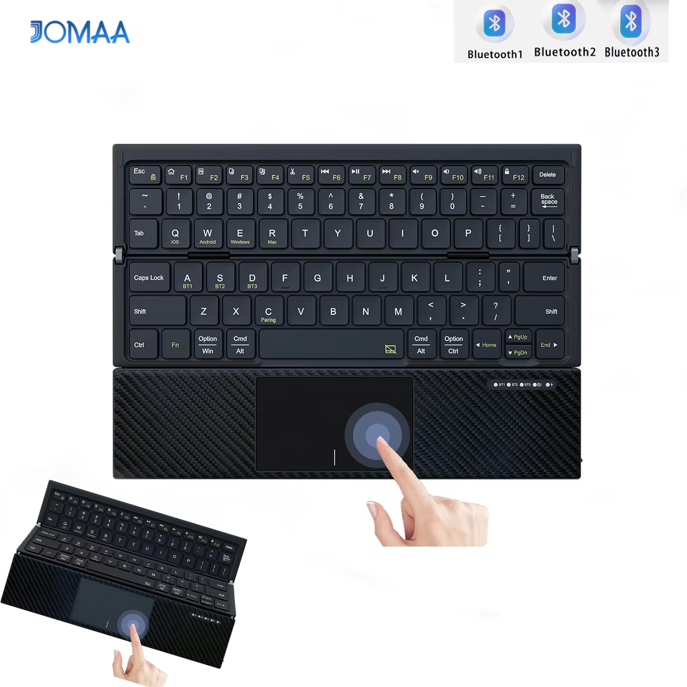Teclado Bluetooth dobrável com - Bluetooth Trackpad avaliação e preço