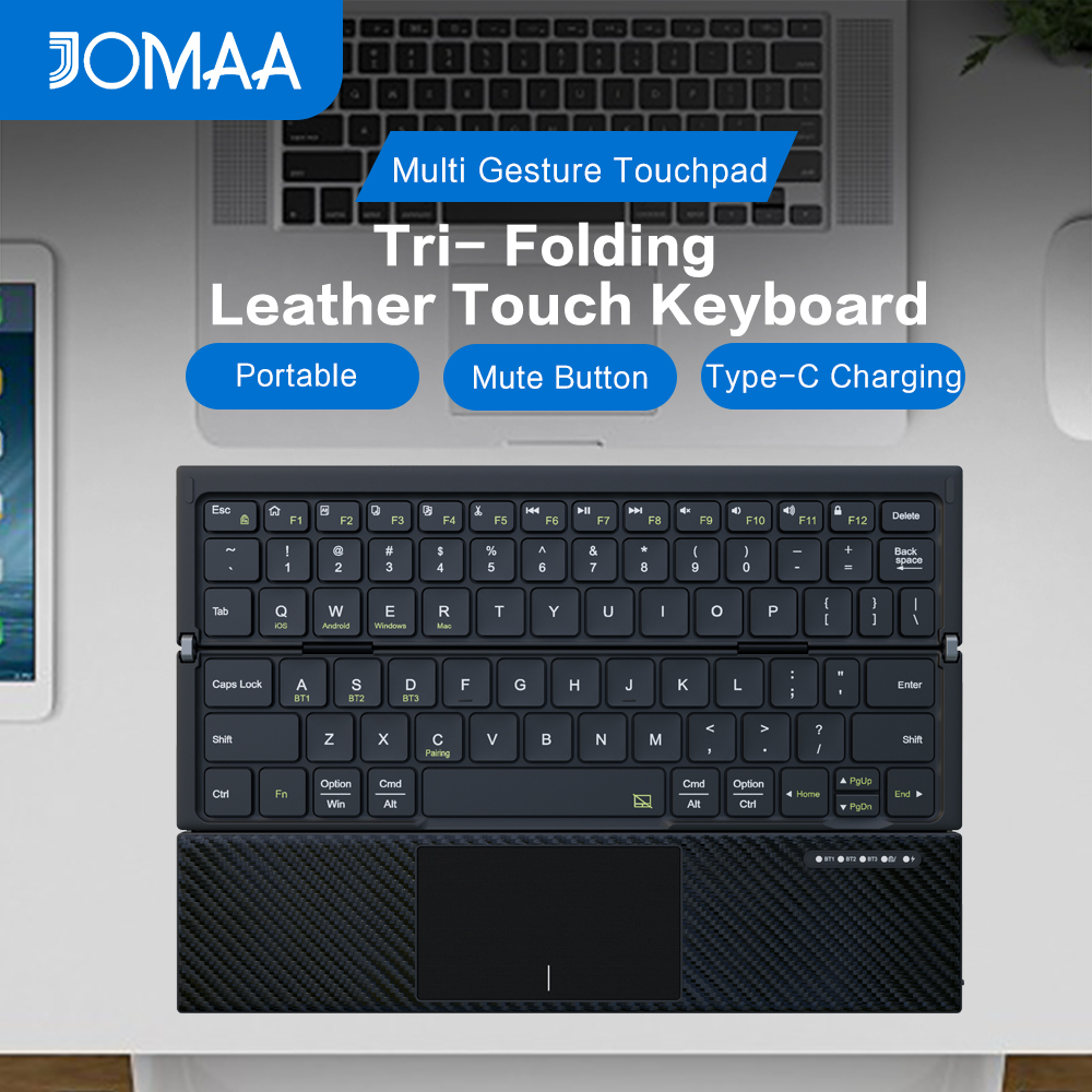 Teclado Bluetooth dobrável com - Bluetooth Trackpad avaliação e preço