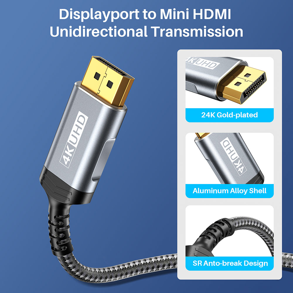 Cabo DisplayPort para Mini HDM - Tablet Lap Desk avaliação e preço