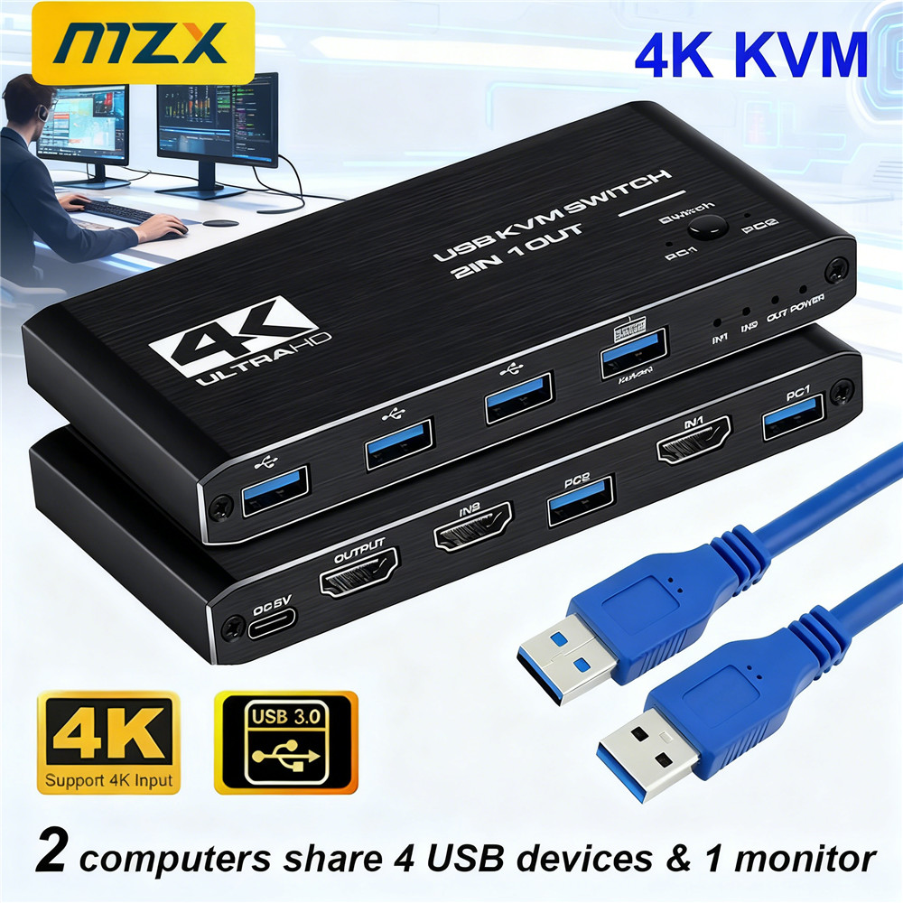 Switch KVM 4K 60Hz, Hub USB 3. - Tablet With All Accessories avaliação e preço